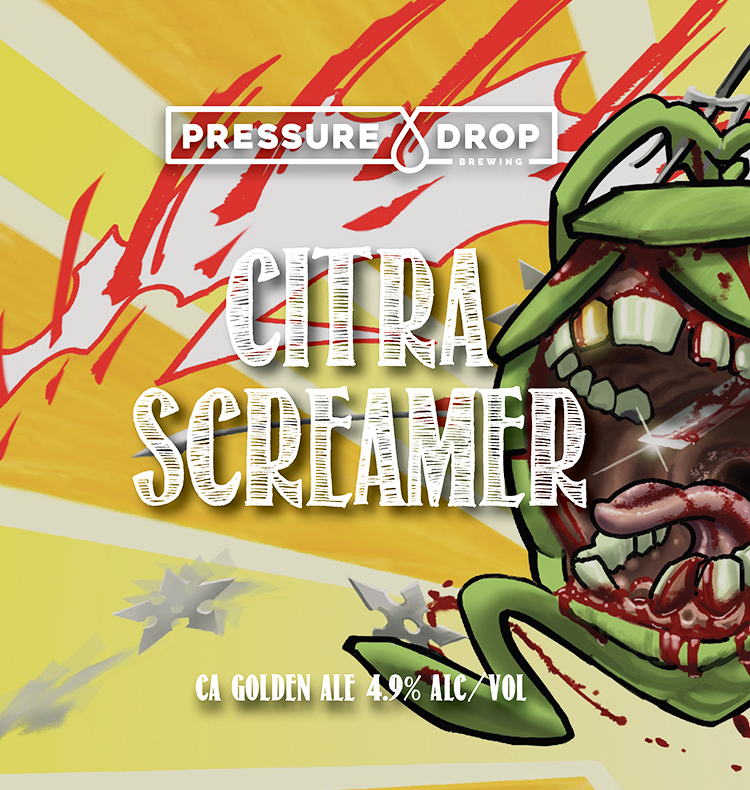Citra Screamer CA Golden Ale Art